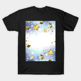 Golden Stars on a Light Background T-Shirt